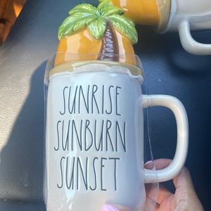 Rae Dunn SUNRISE SUNBURN SUNSET Mug RARE